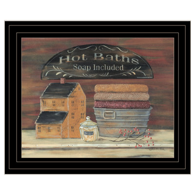 «Hot Bath», art mural encadré pour le salon, impression murale par Pam Britton