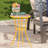Sunlit Yellow Ceramic Tile And Iron Patio End Table, 13.68 In. Depth, Accented Practical