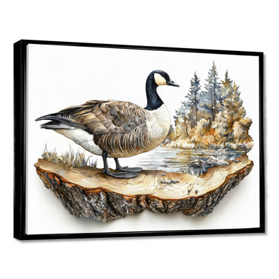 «Canadian Goose in Wooden Lake Landscape I - Goose», art mural