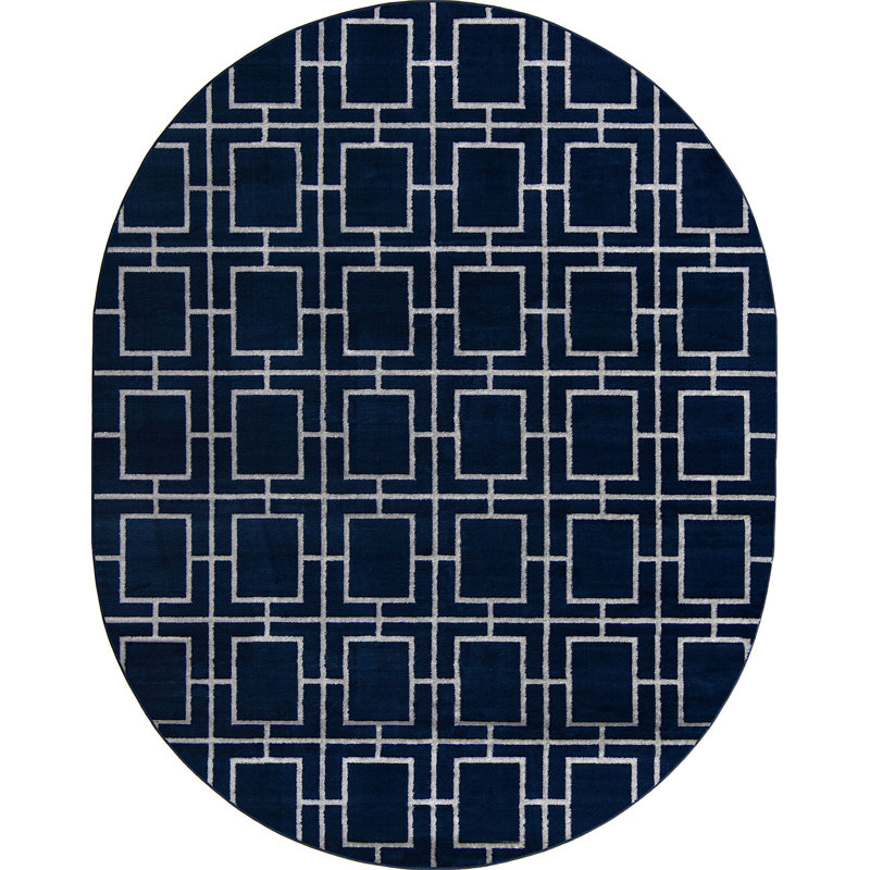 Corando Geometric Indoor Rug, Oval 7'10" x 10'