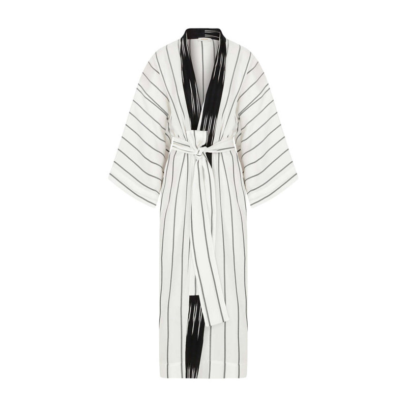 Classic Kutnia Black White Kimono
