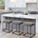 Romigh Upholstered Counter Stool with Metal Frame (Set of 3)