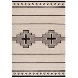 Standing Crosses Flatweave 80% Wool; 20% Cotton Geometric Shapes Rug