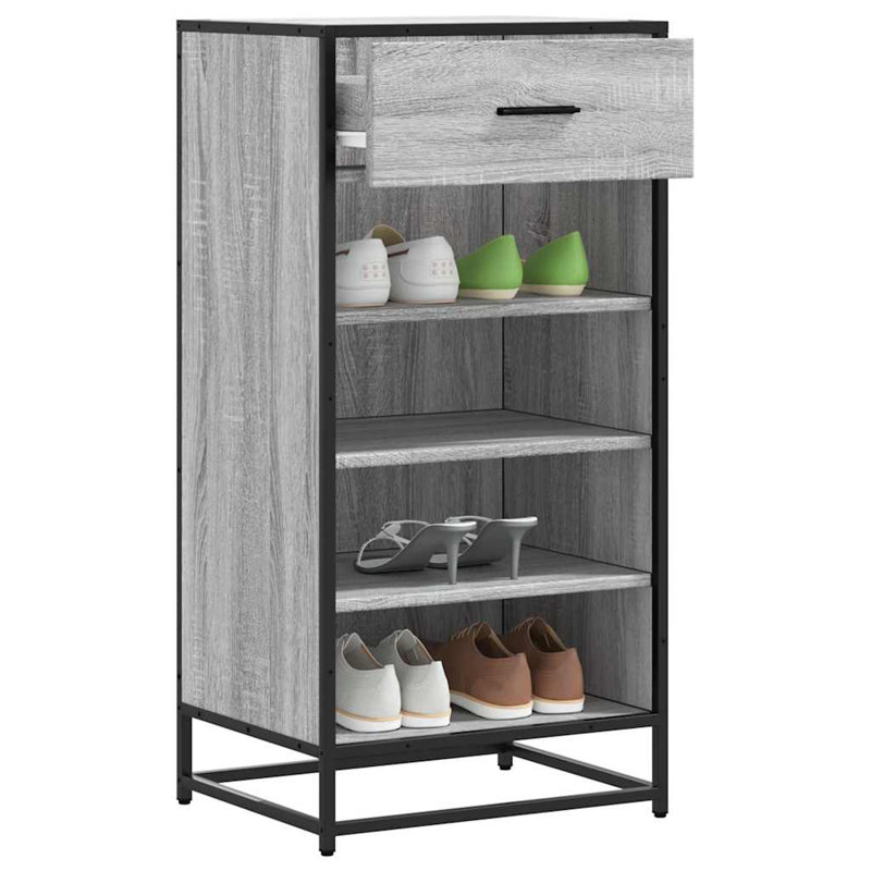 8 Pair Shoe Rack, Grey Sonoma