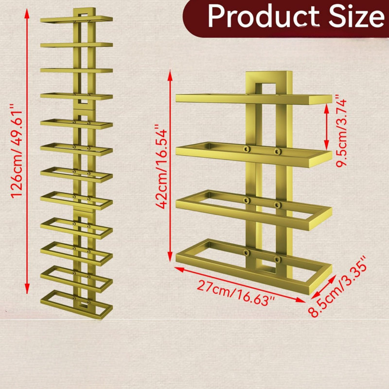 Wine Bottle Rack in Gold