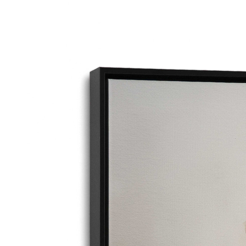 «Gentle Gilded Gust», ensemble de 3 impressions sur toile dans un cadre, Cadre flottant noir satiné