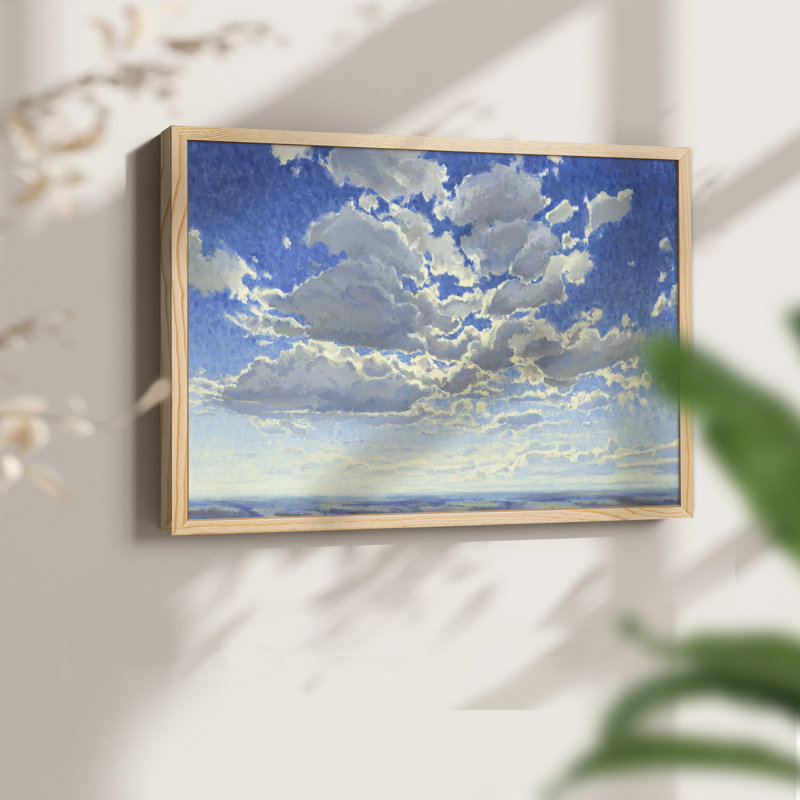 Cloudscape - Impression encadrée - Restickable, H 8 po x l 10 po, Naturel