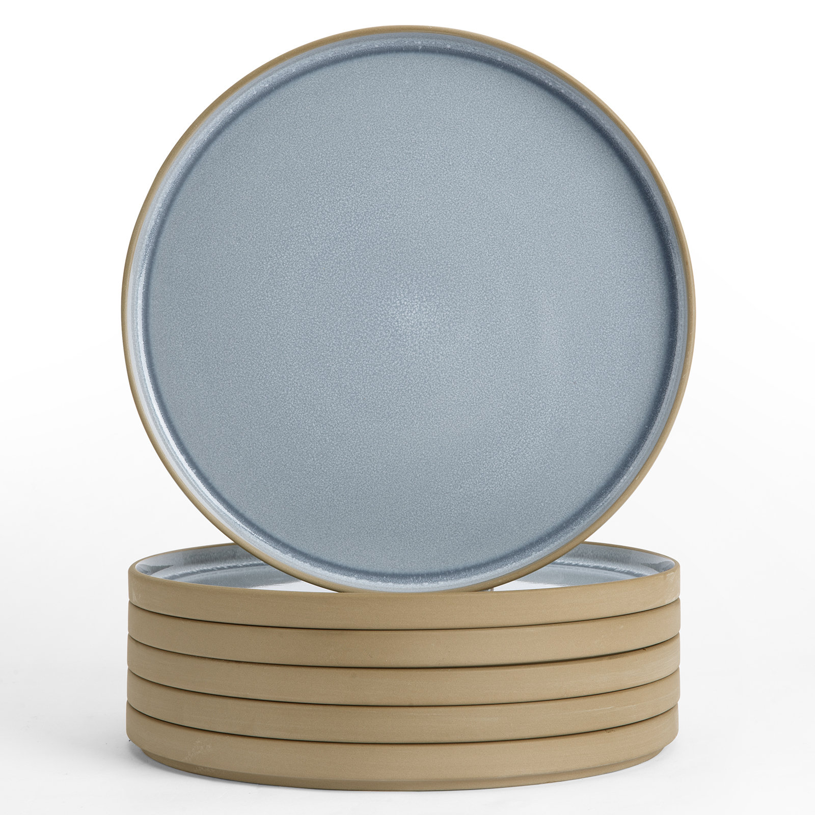 Willem 10.2'' Stoneware Dinner Plate , Set of 6, Light Blue