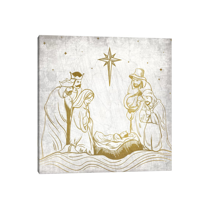 Nativity Gold by Kimberly Allen - Wrapped Canvas Gallery-Wrapped Canvas Giclée, 66.04 cm H x 66.04 cm W