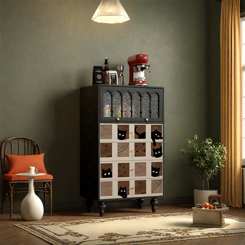 Armoire de rangement en pin massif avec grande capacité