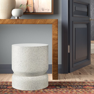 Atiana Concrete Garden Stool by Wade Logan