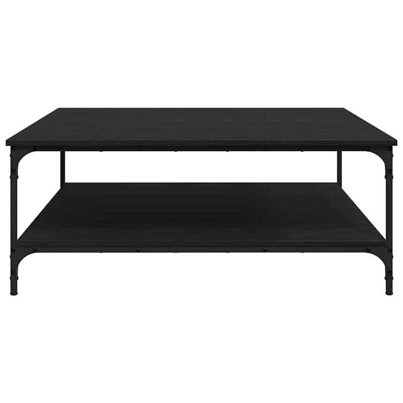 Coffee Table with Storage, Black Oak