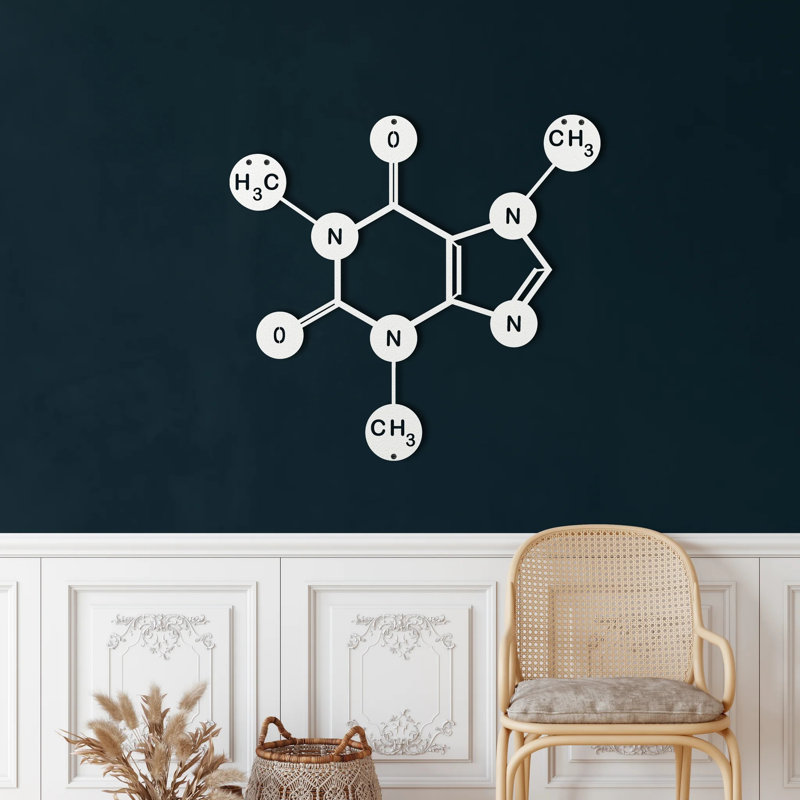 Alleyah Handmade Modern Wall Decor on Metal, White, 60cm H x 45cm W x 2 cm D