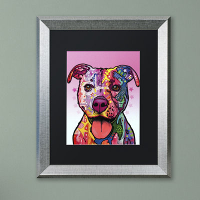 Cherish the pitbull, reproduction d’art sur toile encadrée