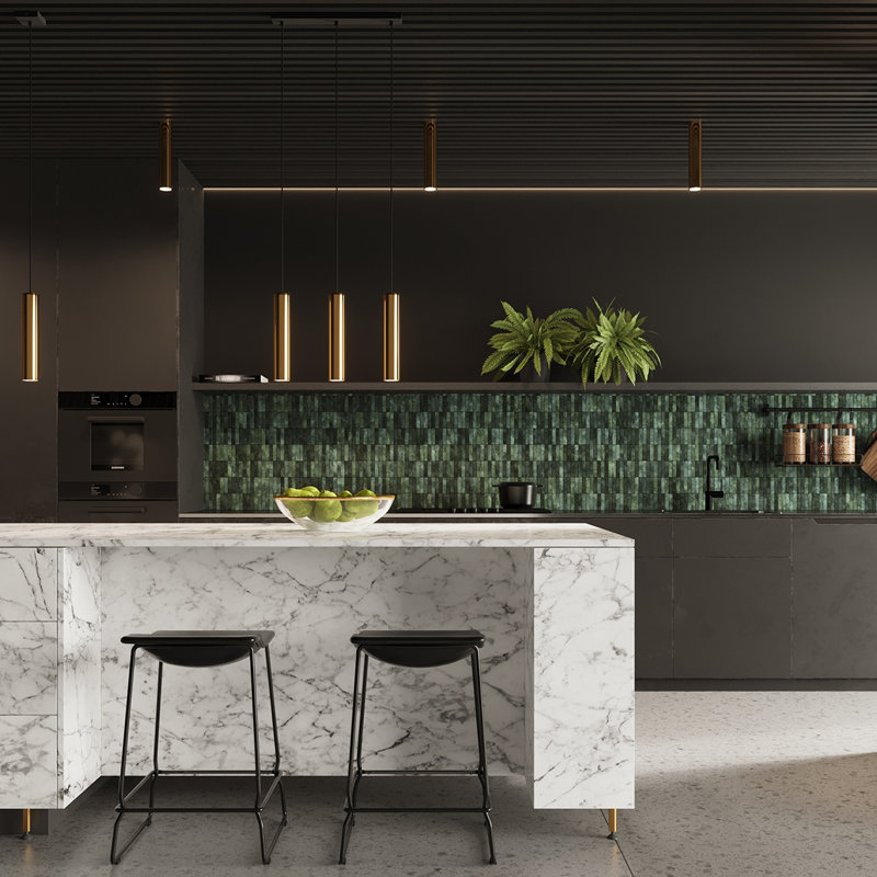 Lagos 3 - Light Polished Gold Kitchen Island Pendant