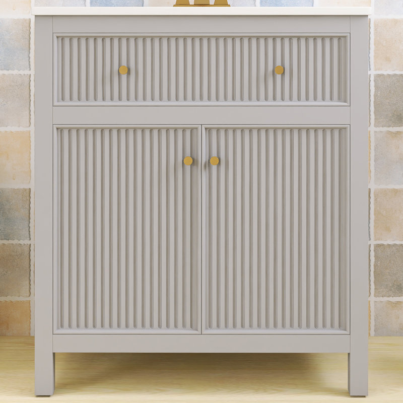 Ensemble de meuble-lavabo autoportant 30 po avec comptoir en céramique 30 po