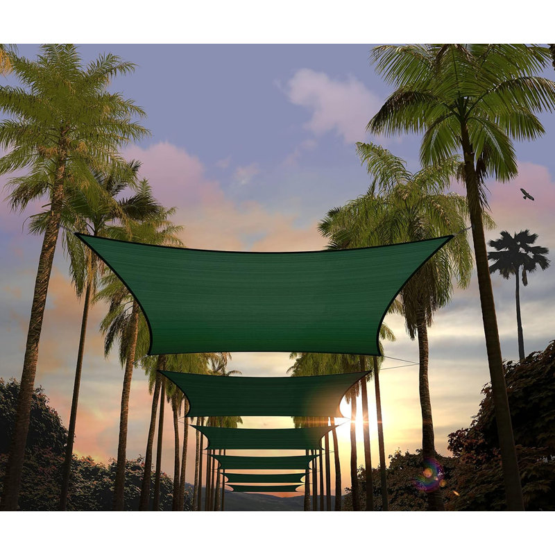 Voile d'ombrage carré Amgo, 8 pi x 8 pi, Vert