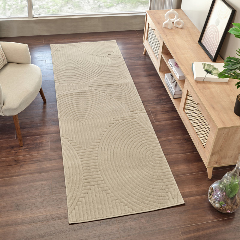 Ranota In- & Outdoor Scandi Modern Boho Beige Area Rug, Runner 230 x 80 cm
