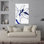 Indigo Lilly, nature florale et botanique, bleu moderne, dessin au trait, minimaliste Moderne
