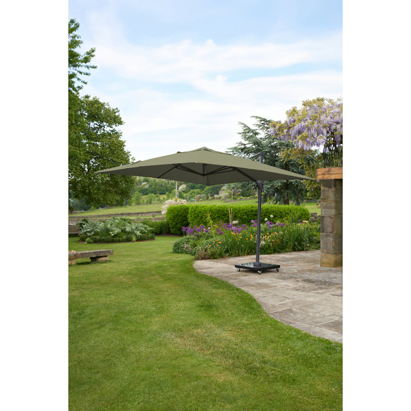 Chasiti 350cm X 260cm Rectangular Cantilever Parasol, Green