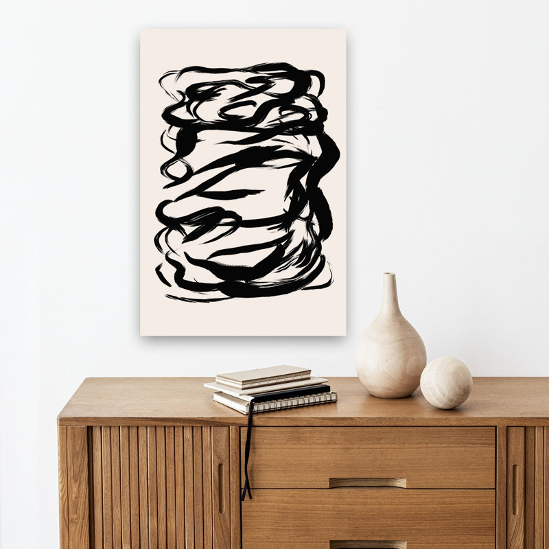 Whirlwind Echoes Abstract Bold Contemporary Wall Art Print, 45.72cm H x 30.48cm W