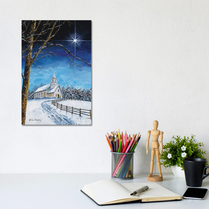 «Bright Star» par James Redding - peinture sur toile tendue, H 12 po x l 8 po x P 0,75 po