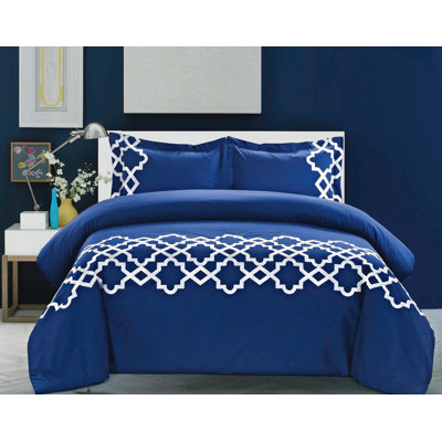 Cotton Geometric Shapes Duvet Cover