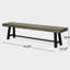 Banc d'extérieur en bois gris tenace
