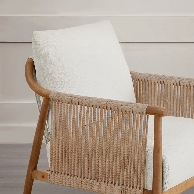 Brena Upholstered Armchair, Ivory