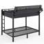 Lit superposé en métal double avec rangement et ports USB-186146083