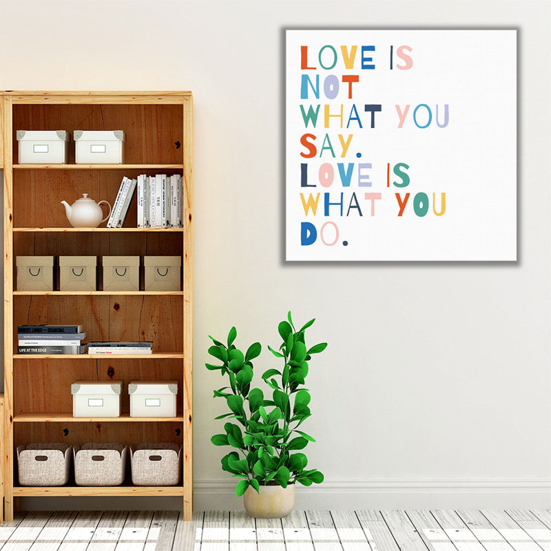«Rainbow Words I», reproduction d'art sur toile, H 40 po x l 40 po
