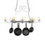 53" Long Laramie 8 Light Pot Rack