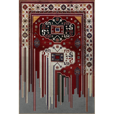 Rysa Performance Washable Oriental Indoor / Outdoor Rug