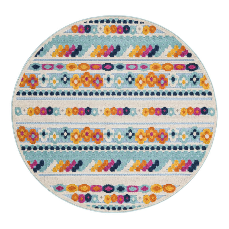  Tapis d'extérieur Paradera 2, Rond 5 pi 3 po