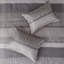 Ensemble d'édredon 7 pièces jacquard gris / taupe grand-128898657-128898658