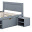 Lit plateforme double avec tiroir et deux tablettes-1678988220