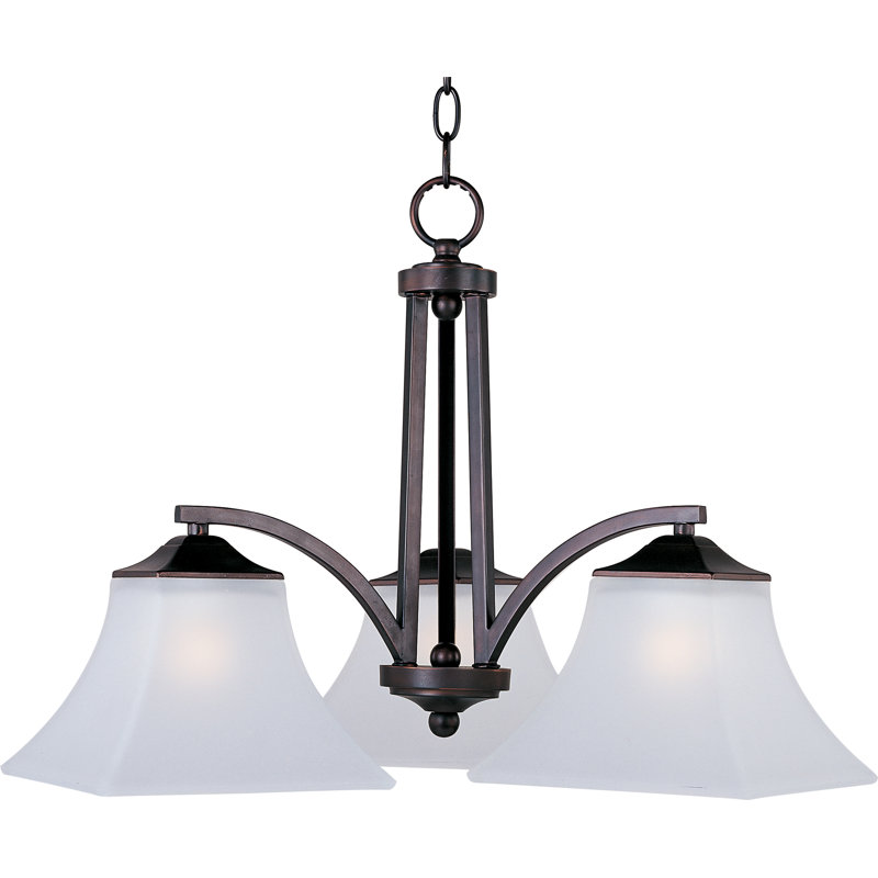 Lustre classique/traditionnel ombré 3 lumières Weedman, Bronze huilé