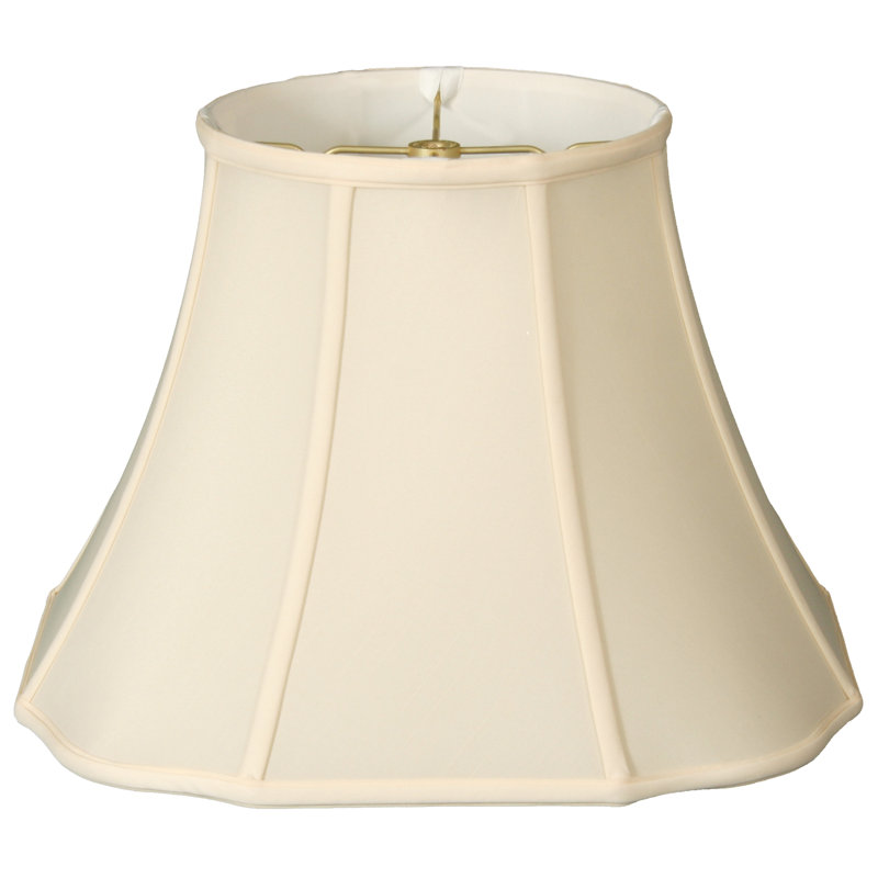 Abat-jour cloche en soie / shantung (araignée), Coquille d'oeuf, H 10 po x l 18 po x P 18 po
