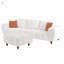 Canapé convertible modulaire avec repose-pieds mobile et coussins décoratifs, parfait pour le confort et le style de tout salon.