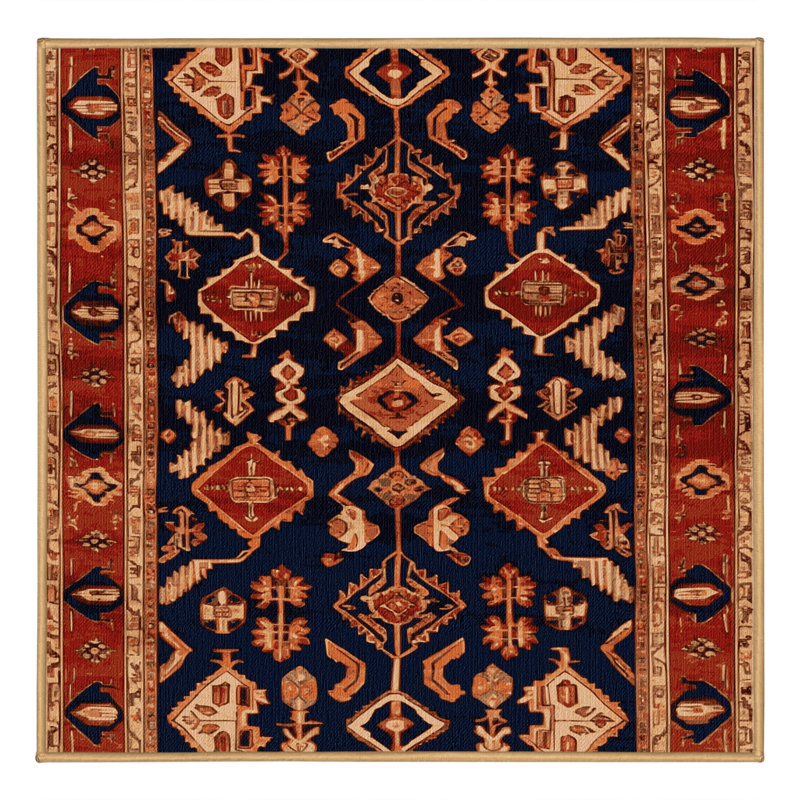 Tapis brun lavable à la machine, Carré 6 pi