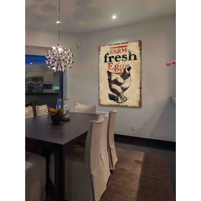 « poulet fraîche œufs », reproduction d’art sur toile tendue