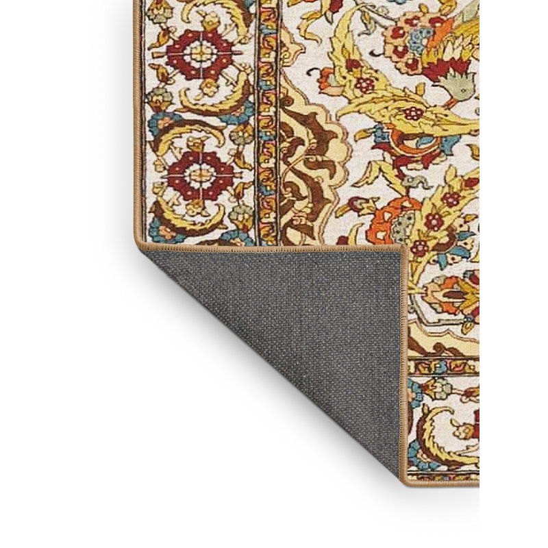 Tapis oriental rouge / jaune, Rectangle 6 pi x 9 pi