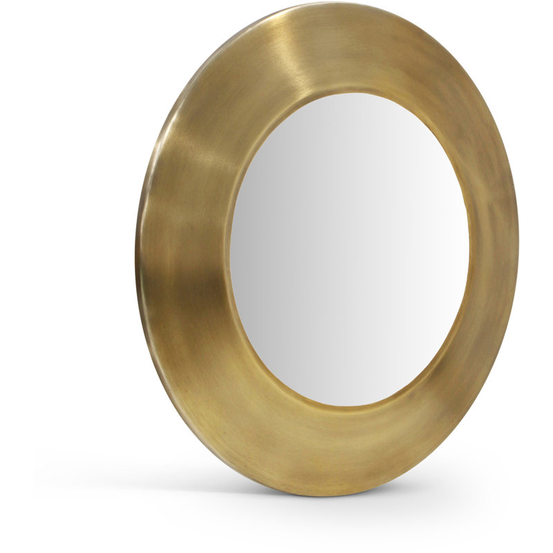 Lopp Iron Mirror, 24" H x 24" W, Gold