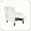 Push Back Recliner Fabric Armchair Rivet Decoration Wingback Accent Comfortable Stylish Durable Versatile-1398527500
