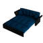 Lit convertible 3 en 1 bleu, taille 74,8 po, matériau en velours, 2 coussins, tissu respirant, assemblage facile long, rembourrage, doux et de soutien, style moderne