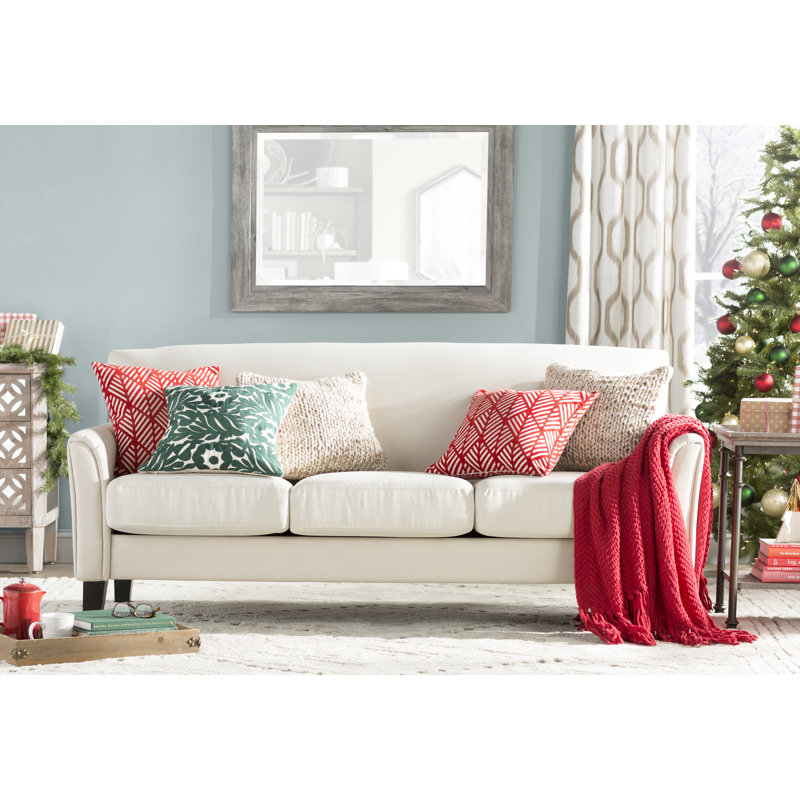 Abarca Upholstered 76.5'' Sofa, Cream White
