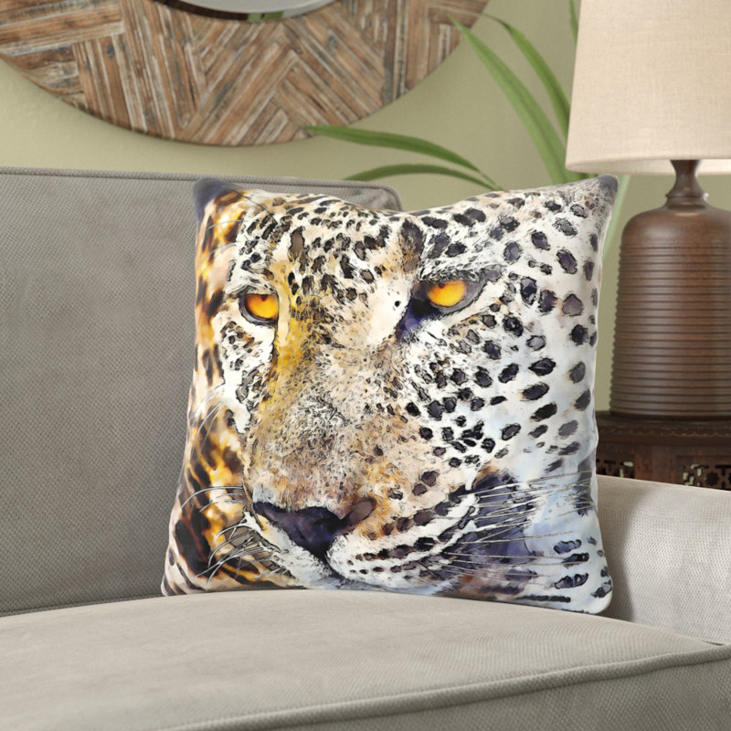  Coussin Leopard, Synthétique, Extérieur