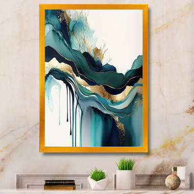 Willa Arlo Interiors Teal And Gold Abstract Expression IV On Canvas Print &  Reviews