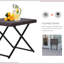 Square Metal Folding Outdoor Bistro Table , 40cm W 40cm D