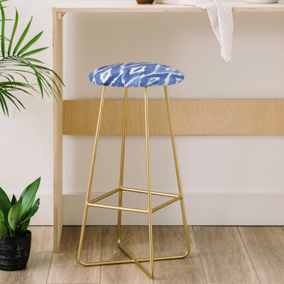 Upholstered Counter Stool with Metal Frame